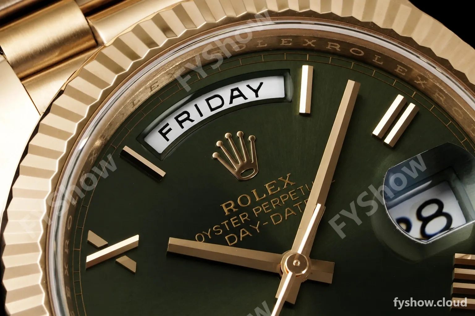 Rolex - DayDate 228235 Gain Weight 40mm Flt Pres RG/RG Green/Rmn VSF DD3255 - Image 4