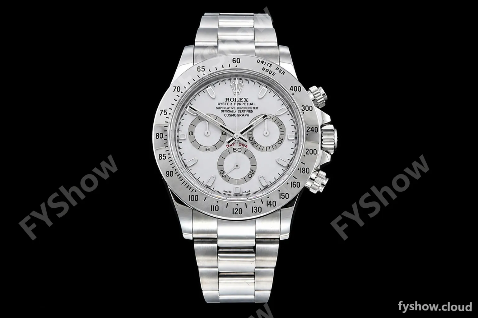 Rolex - Daytona 116520 904L SS/SS Wht/Stk QF SH4130
