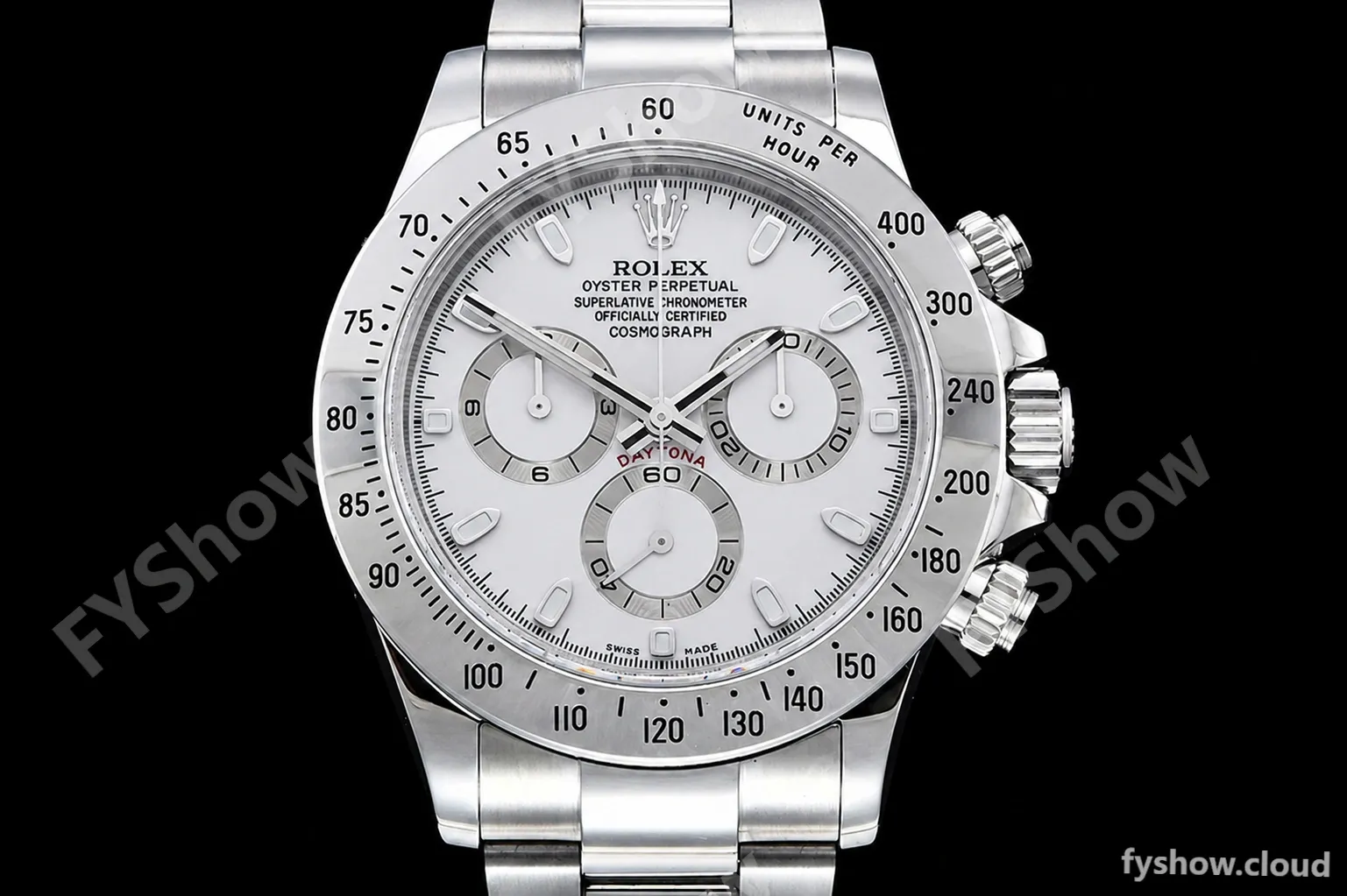 Rolex - Daytona 116520 904L SS/SS Wht/Stk QF SH4130 - Image 2