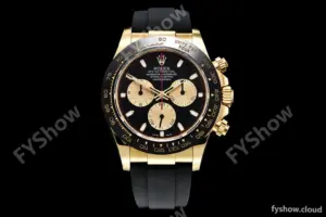 Rolex - Daytona 116518 904L YG/RU Blk/Stk QF Asia 4130