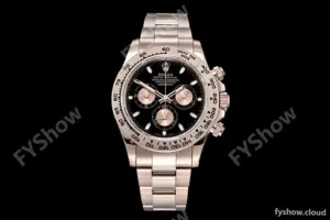 Rolex - Daytona 116505 904L RG/RG Blk/Stk QF V3 SH4130