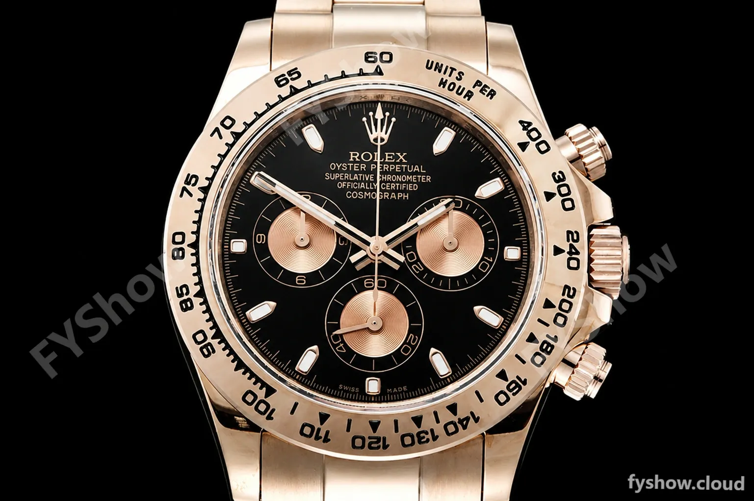 Rolex - Daytona 116505 904L RG/RG Blk/Stk QF V3 SH4130 - Image 2