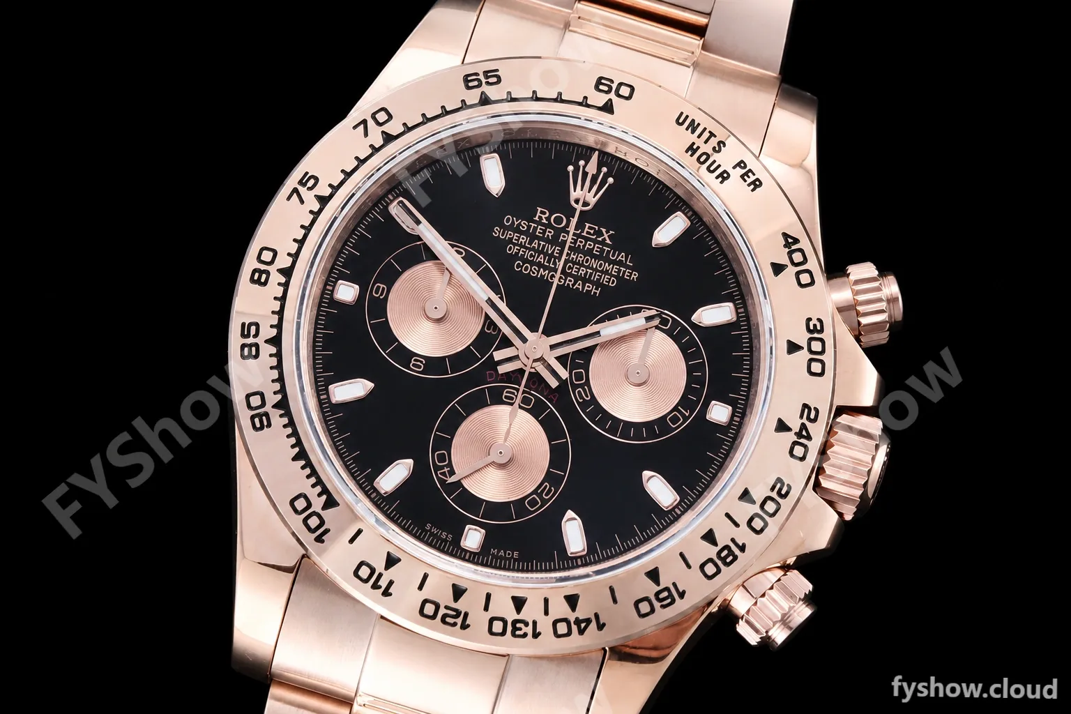 Rolex - Daytona 116505 904L RG/RG Blk/Stk QF V3 SH4130 - Image 5