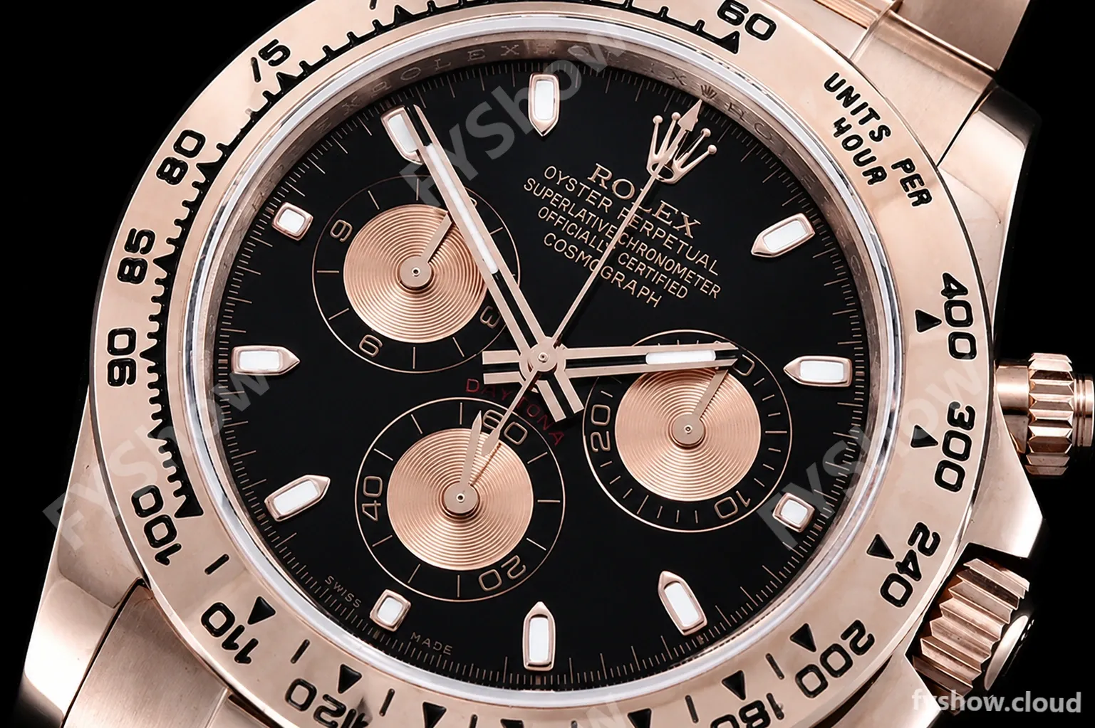 Rolex - Daytona 116505 904L RG/RG Blk/Stk QF V3 SH4130 - Image 6
