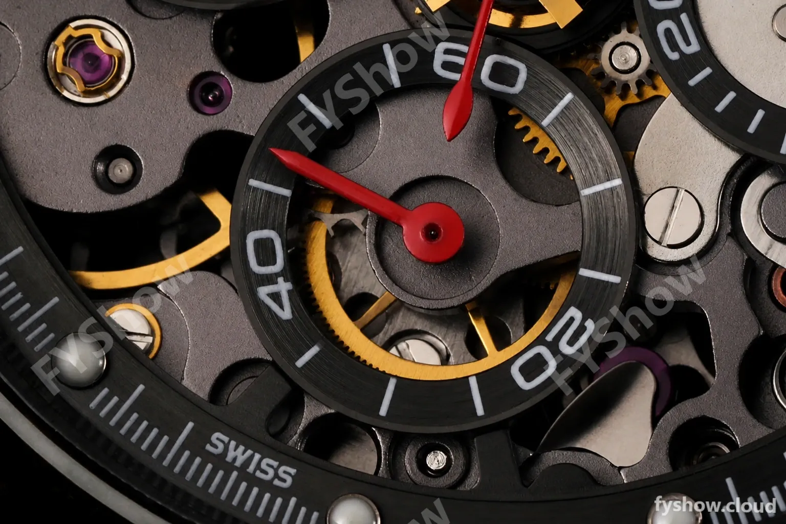 Rolex - Daytona Blaken 40mm CER 904L PVD/RU Blk/Red Skeleton GETF SA4130 - Image 7