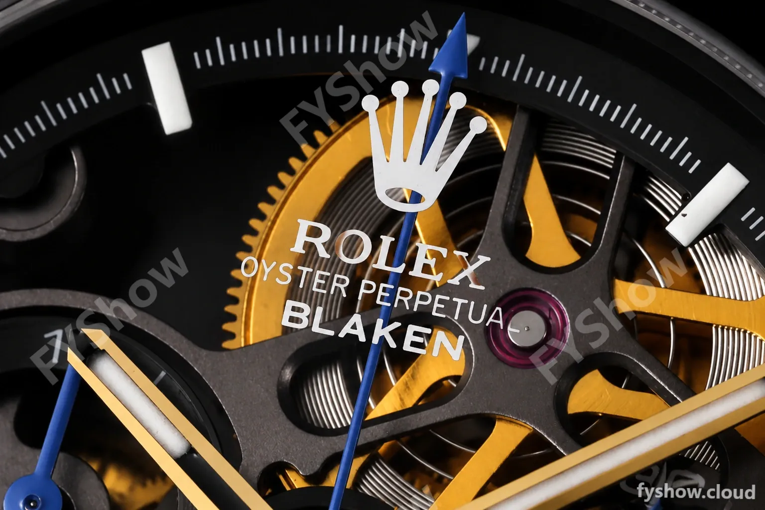 Rolex - Daytona Blaken 40mm CER 904L PVD/RU Black/Blue Skeleton GETF SA4130 - Image 3