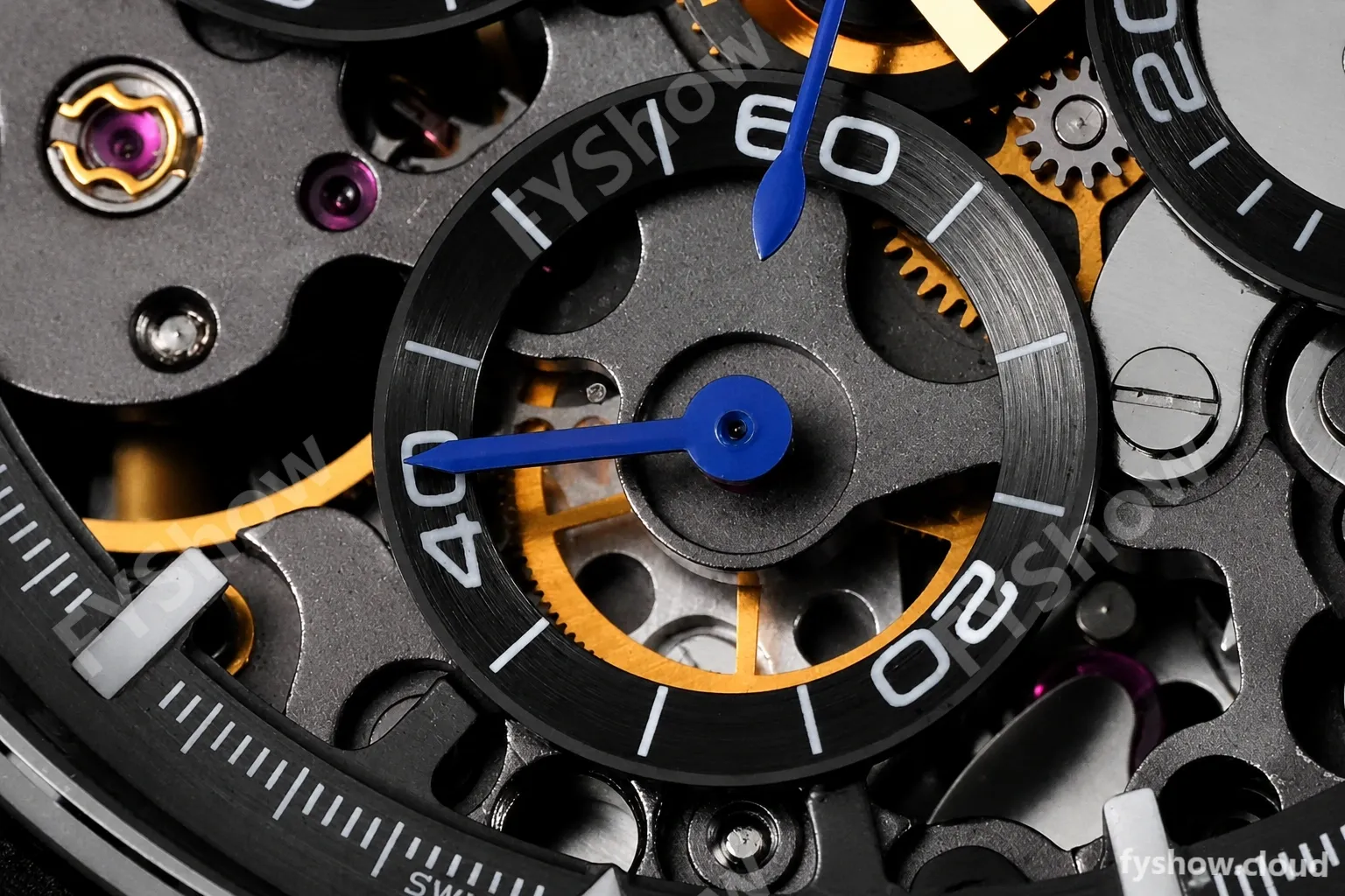 Rolex - Daytona Blaken 40mm CER 904L PVD/RU Black/Blue Skeleton GETF SA4130 - Image 5