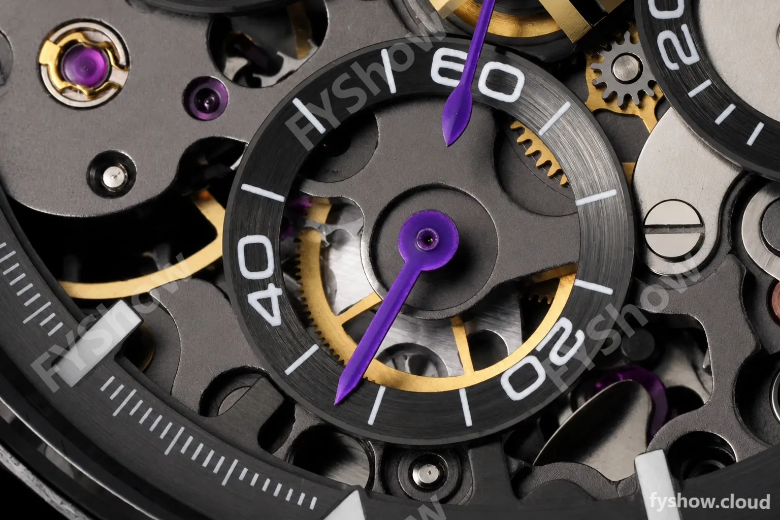 Rolex - Daytona Blaken 40mm CER 904L PVD/RU Black/Purple Skeleton GETF SA4130 - Image 8