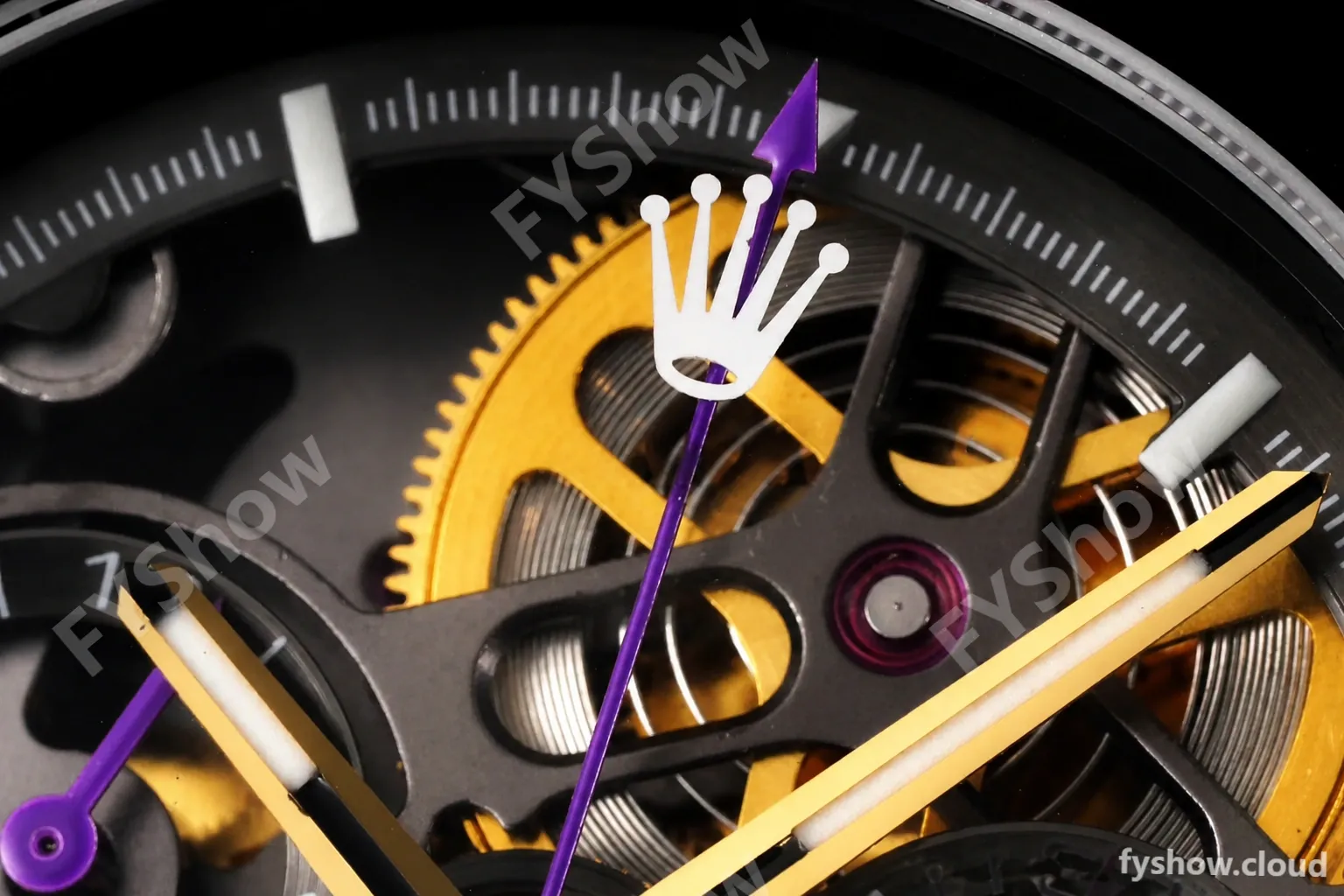 Rolex - Daytona Blaken 40mm CER 904L PVD/RU Black/Purple Skeleton GETF SA4130 - Image 9