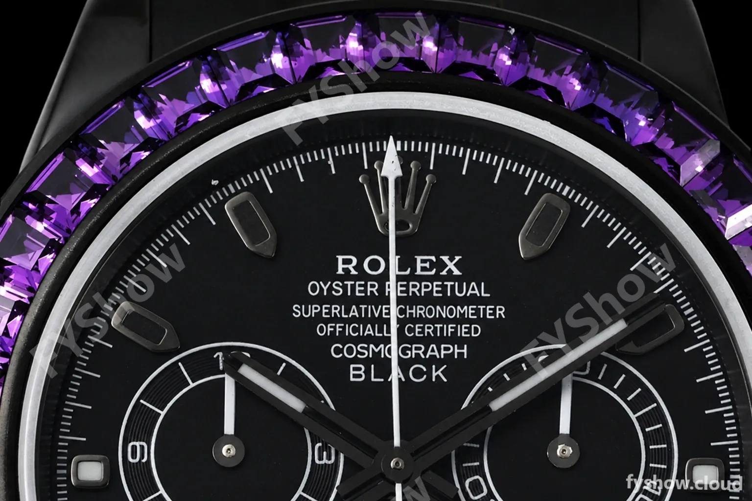Rolex - Blaken Daytona Purple Rainbow 40mm Diamond DLC/DLC Black/Stk TWF A4130 - Image 5