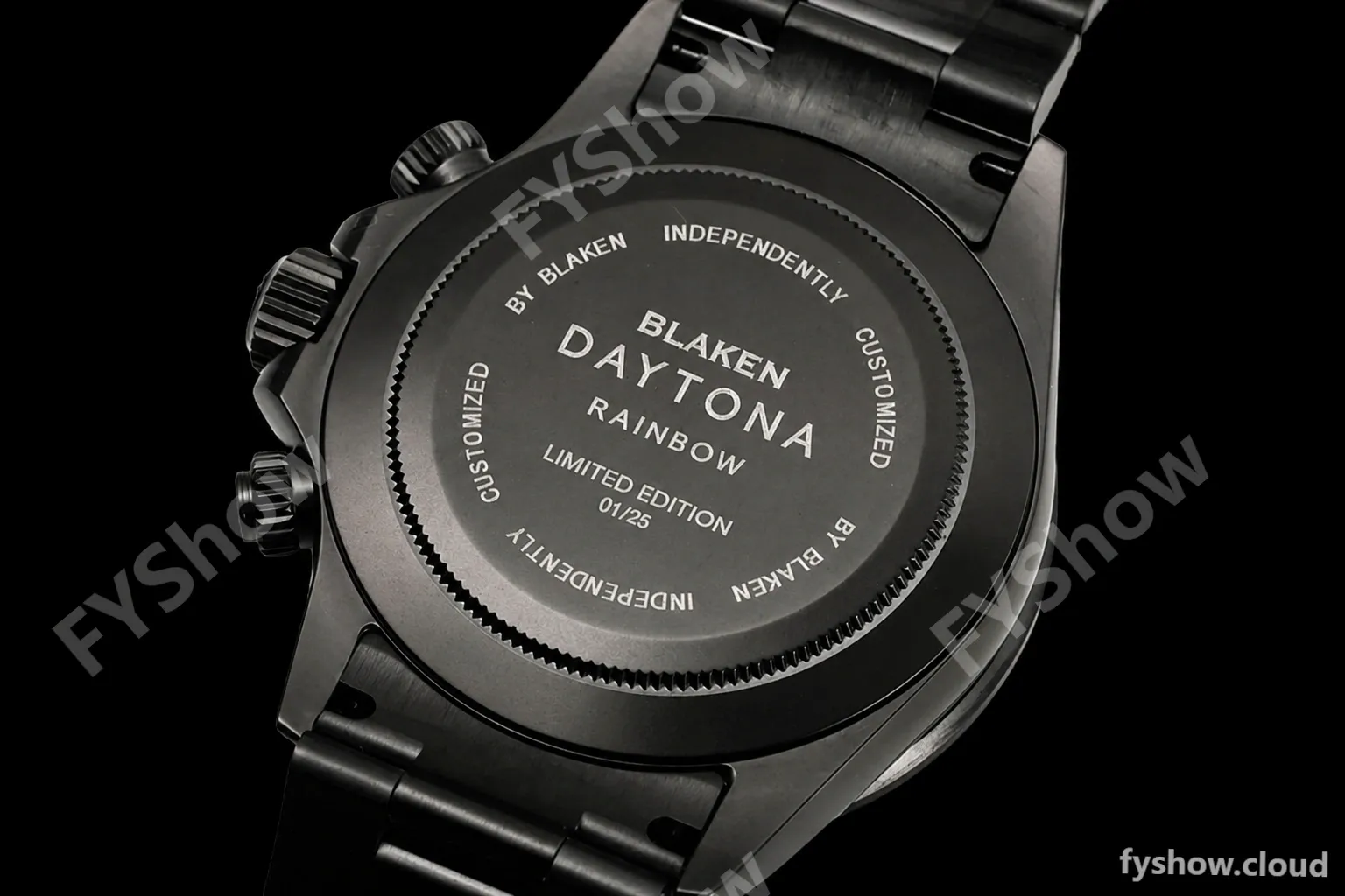 Rolex - Blaken Daytona Purple Rainbow 40mm Diamond DLC/DLC Black/Stk TWF A4130 - Image 8