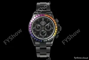 Rolex - Blaken Daytona Rainbow 40mm Diamond DLC/DLC Black/Stk TWF A4130
