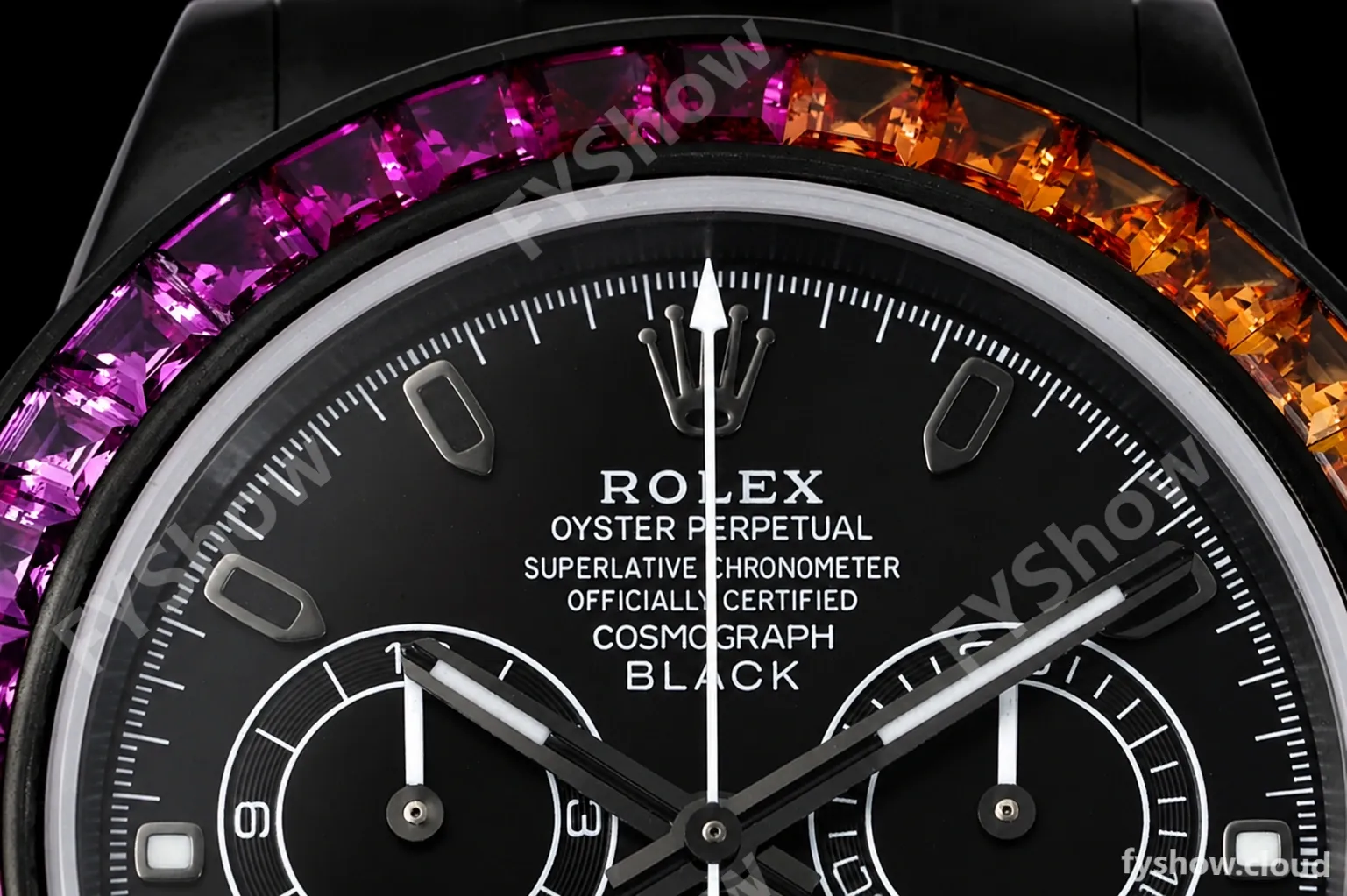 Rolex - Blaken Daytona Rainbow 40mm Diamond DLC/DLC Black/Stk TWF A4130 - Image 3
