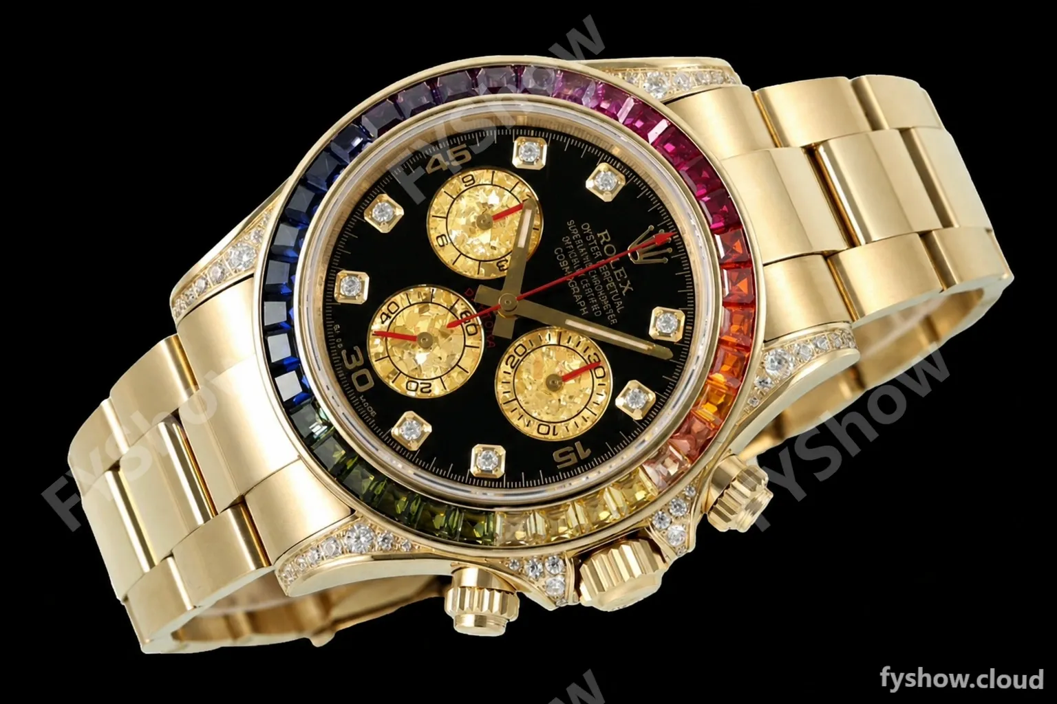Rolex - Daytona Rainbow 116598 RBOW 40mm YG/YG Black/Dia ZF SH4130 - Image 2