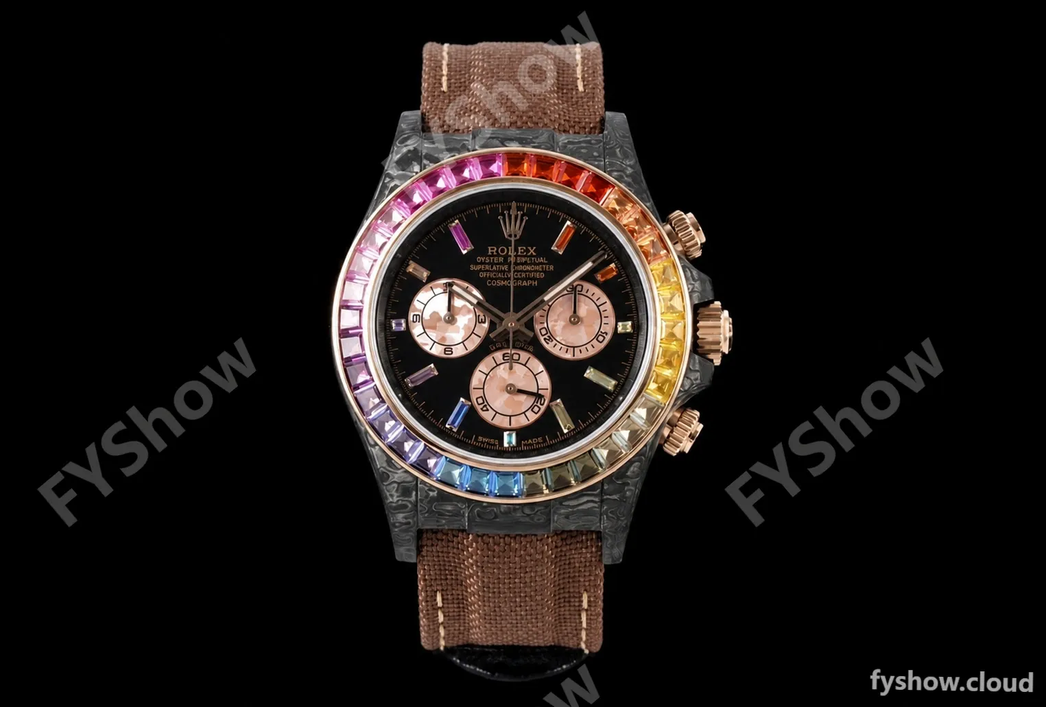 Rolex - Daytona 40mm Rainbow Sunray FC/NY Dia/Blk DIWF SA4130