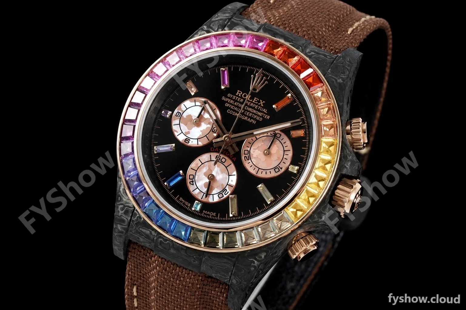 Rolex - Daytona 40mm Rainbow Sunray FC/NY Dia/Blk DIWF SA4130 - Image 3