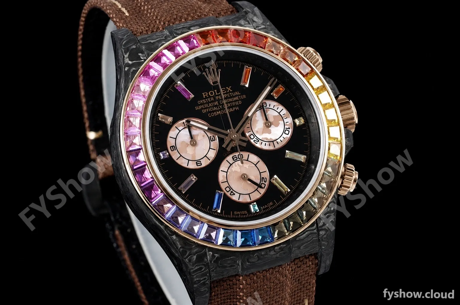 Rolex - Daytona 40mm Rainbow Sunray FC/NY Dia/Blk DIWF SA4130 - Image 4