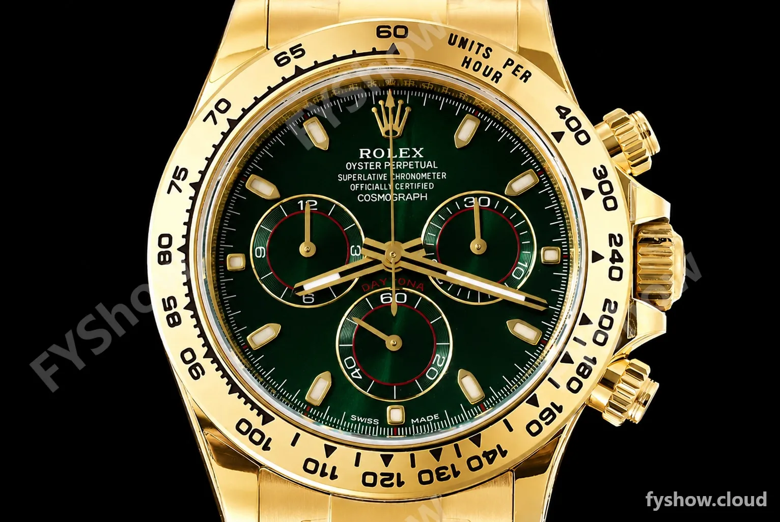 Rolex - Daytona 116508 40mm 904L YG/YG Grn/Stk VSF DD4130 - Image 2