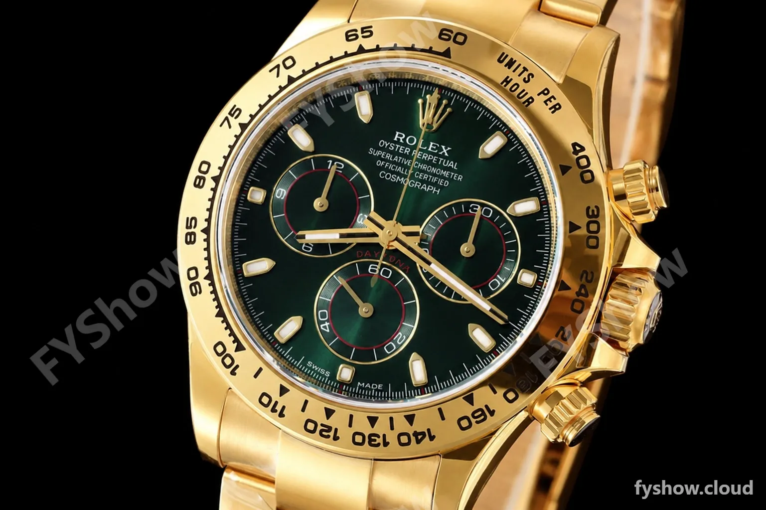Rolex - Daytona 116508 40mm 904L YG/YG Grn/Stk VSF DD4130 - Image 3