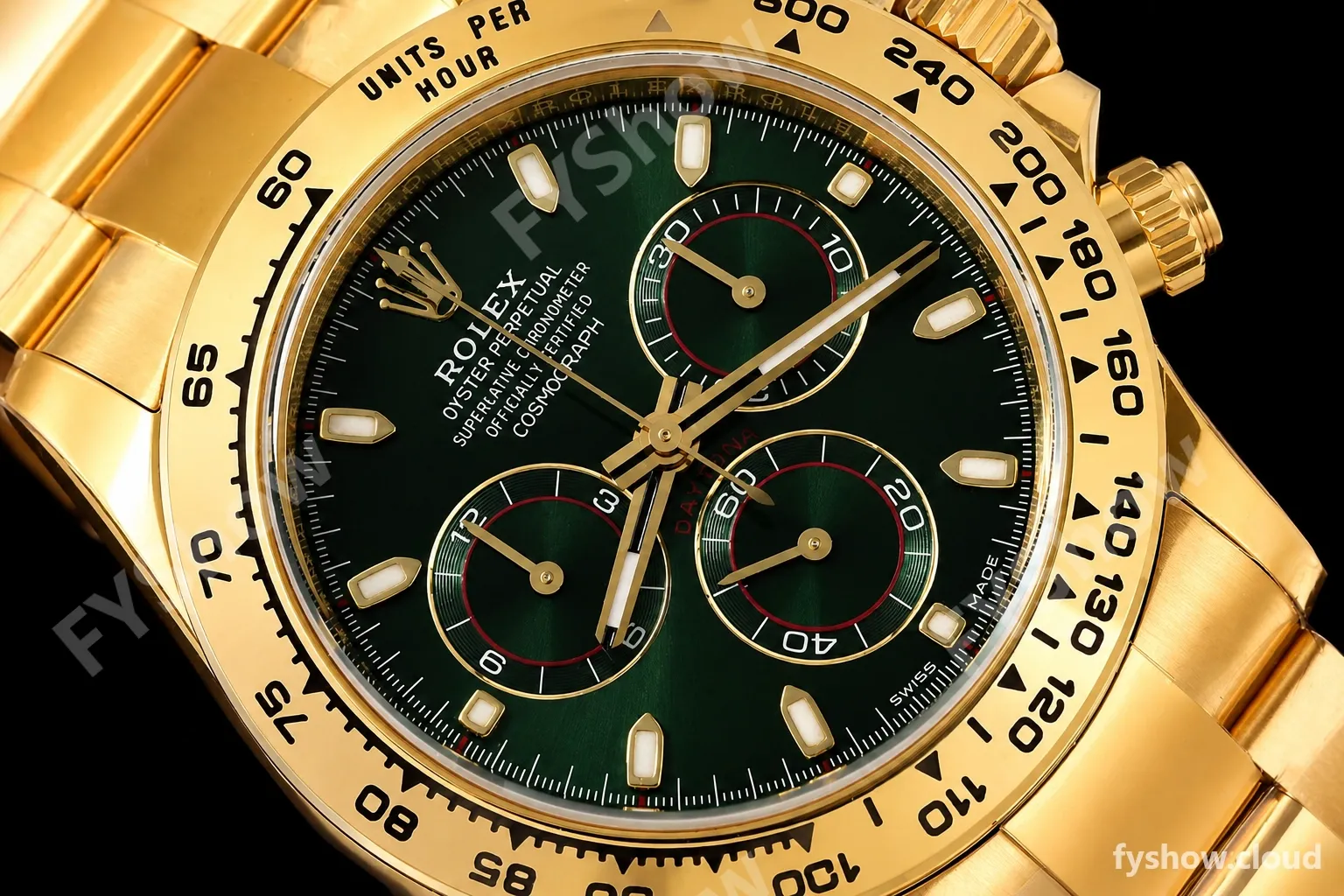 Rolex - Daytona 116508 40mm 904L YG/YG Grn/Stk VSF DD4130 - Image 4