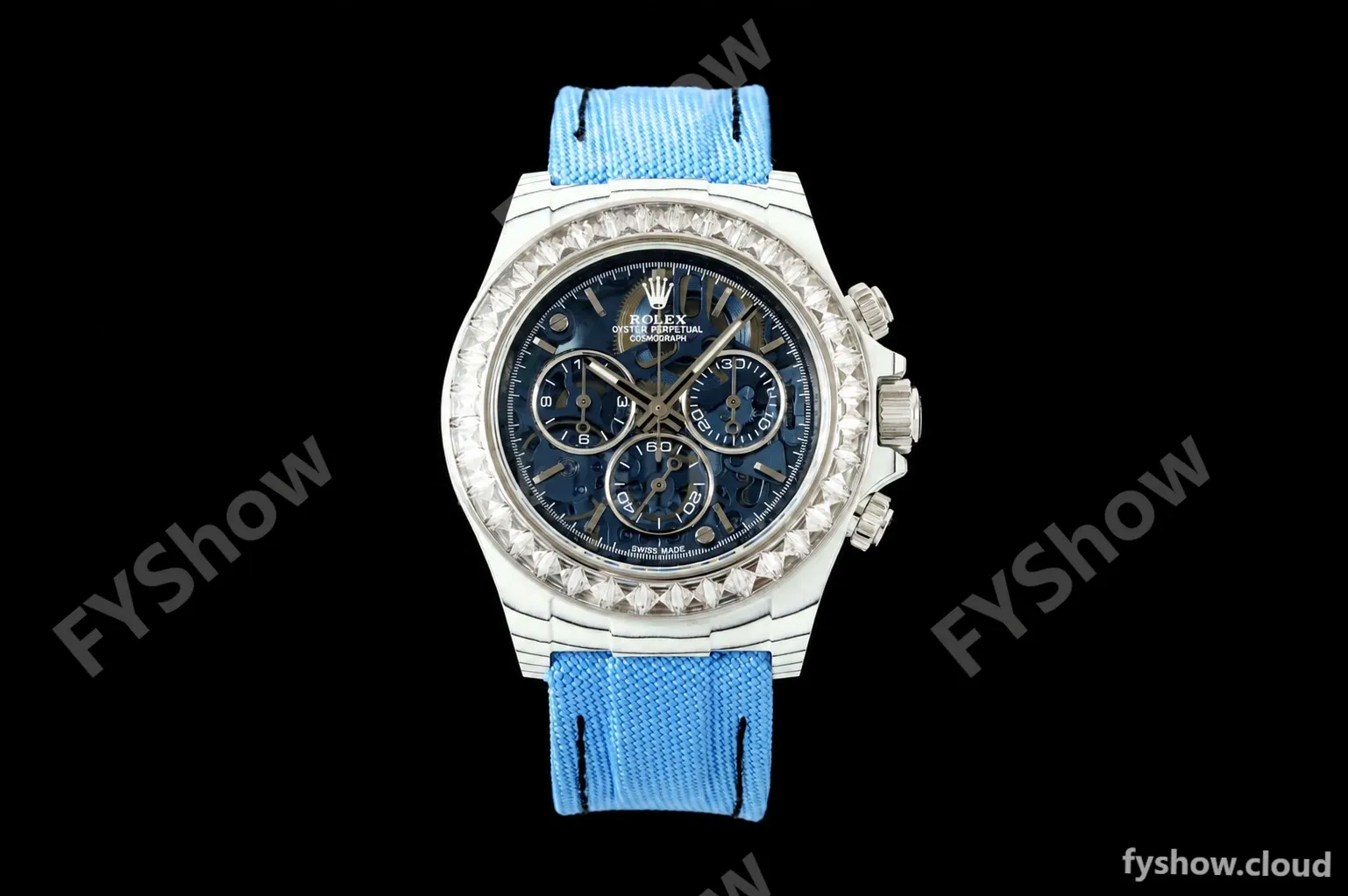 Rolex - Daytona ZIF Remould 40mm White Carbon Nylon Strap Blue Skeleton GETF DD4802