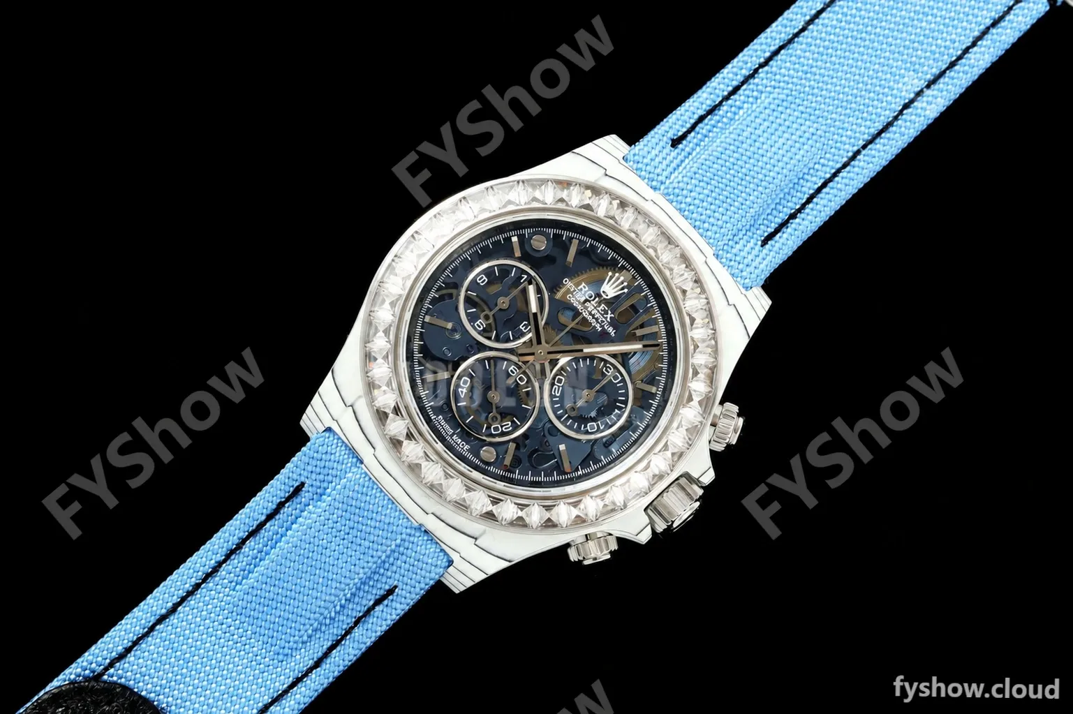 Rolex - Daytona ZIF Remould 40mm White Carbon Nylon Strap Blue Skeleton GETF DD4802 - Image 15