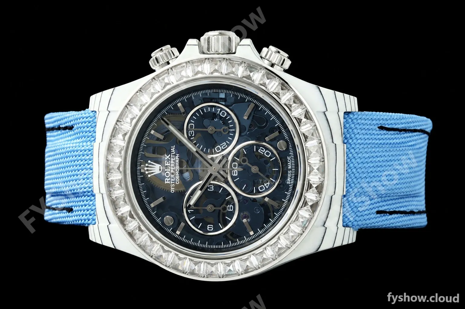 Rolex - Daytona ZIF Remould 40mm White Carbon Nylon Strap Blue Skeleton GETF DD4802 - Image 4