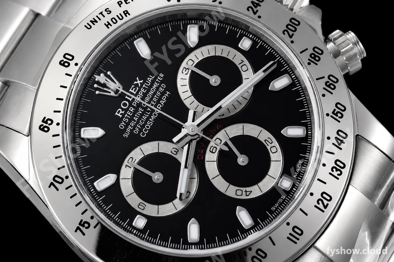 Rolex - Daytona 116520 40mm 904L SS/SS Blk/Stk VSF DD4130 - Image 4