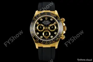 Rolex - Daytona 116518LN 40mm Gain Weight CER/YG/RU Blk/Gold/Dia QF V11 SH4130