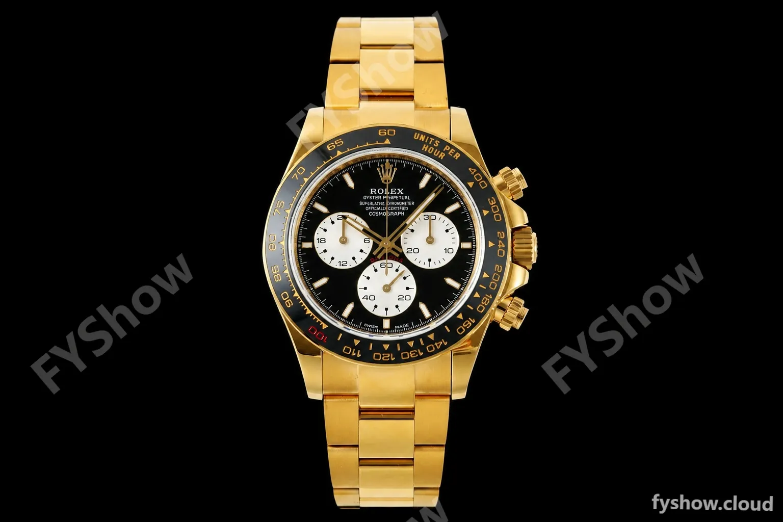 Rolex - Daytona 126528LN Le Mans 40mm 904L Ceramic YG/YG Blk/Stk QF V5 SH4132