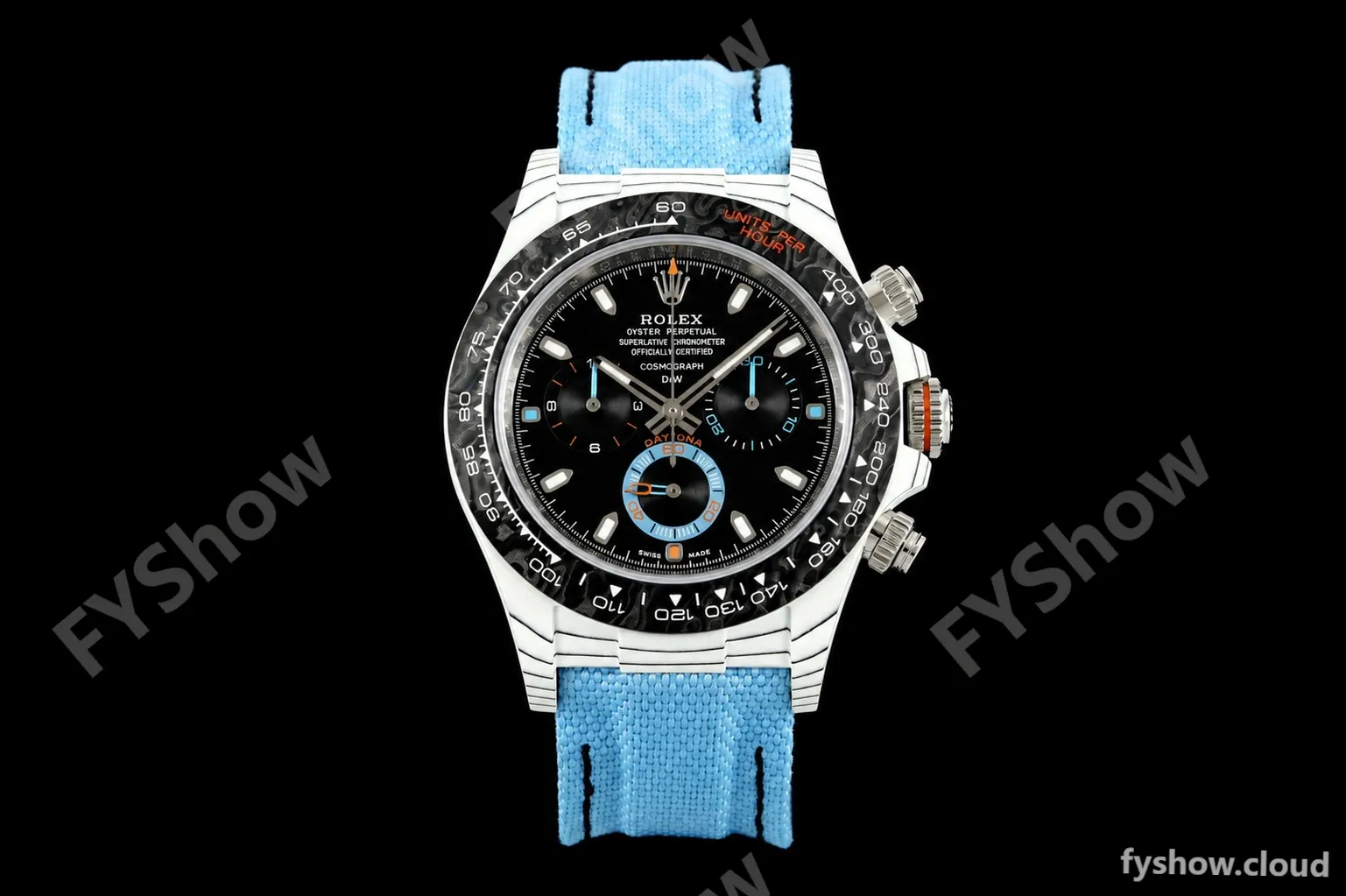 Rolex - Daytona 40mm DiW Racing Blue White Carbon Fiber FC/NY Black Dial DIWF DD4801