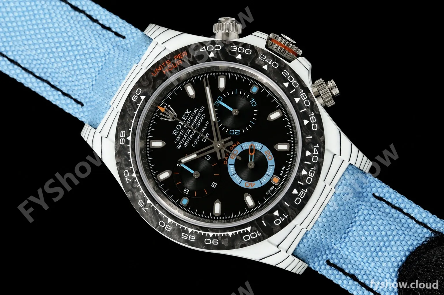 Rolex - Daytona 40mm DiW Racing Blue White Carbon Fiber FC/NY Black Dial DIWF DD4801 - Image 16