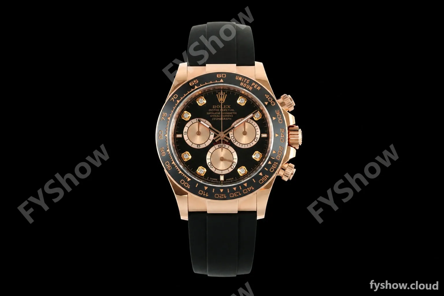 Rolex - Daytona 126515LN 40mm 904L Ceramic RG/RU Black/Dia ARF DD4131
