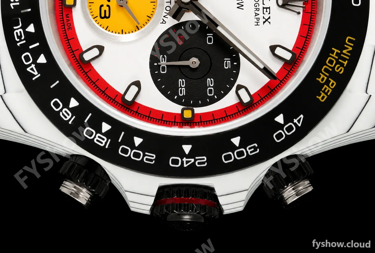 Rolex - Daytona 40mm DiW Ferrari Edition RT White Carbon Fiber FC/NY Red/Blk/Yelw White Dial DIWF DD4801 - Image 12