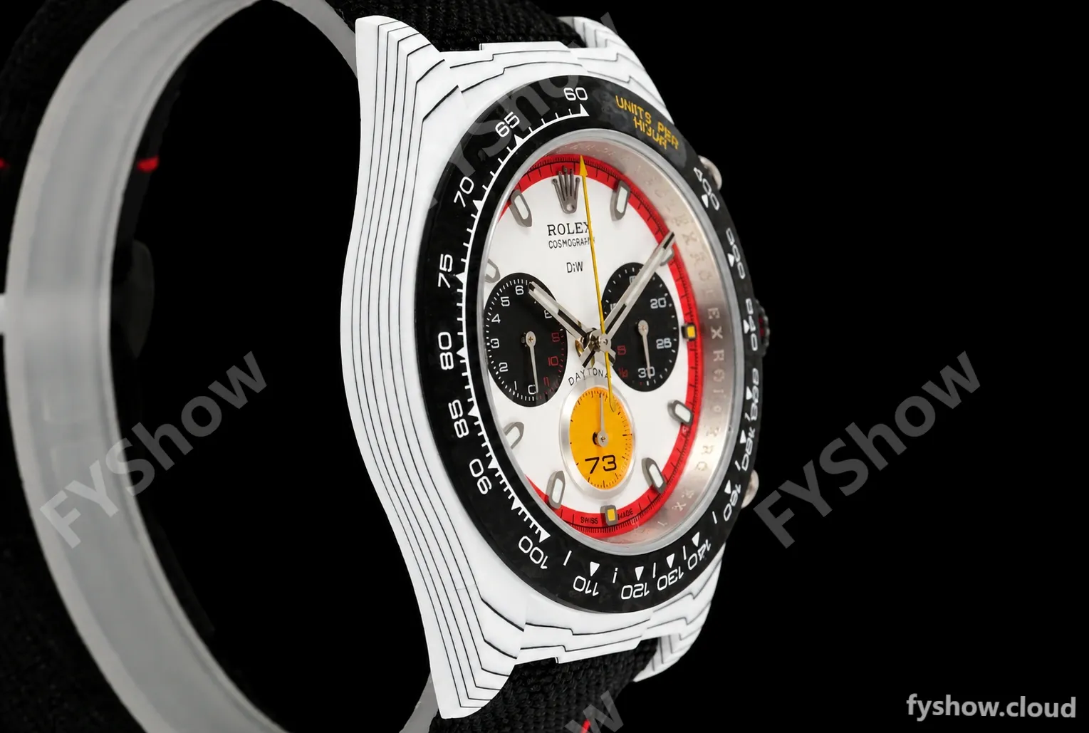Rolex - Daytona 40mm DiW Ferrari Edition RT White Carbon Fiber FC/NY Red/Blk/Yelw White Dial DIWF DD4801 - Image 2