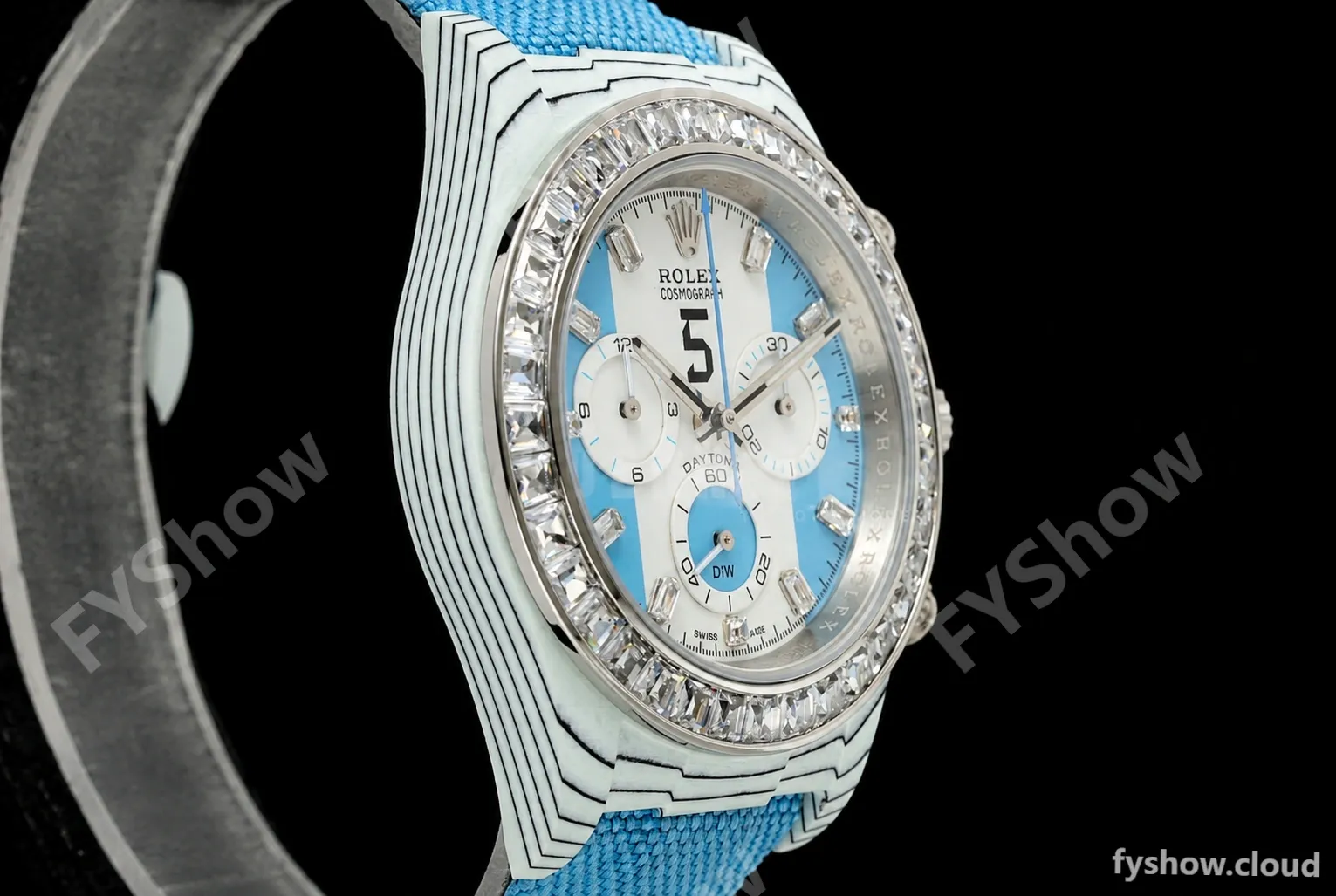 Rolex - Daytona 40mm DiW Leandro Paredes White Carbon Fiber FC/DIA/NY Baby Blue Dial DIWF DD4801 - Image 16