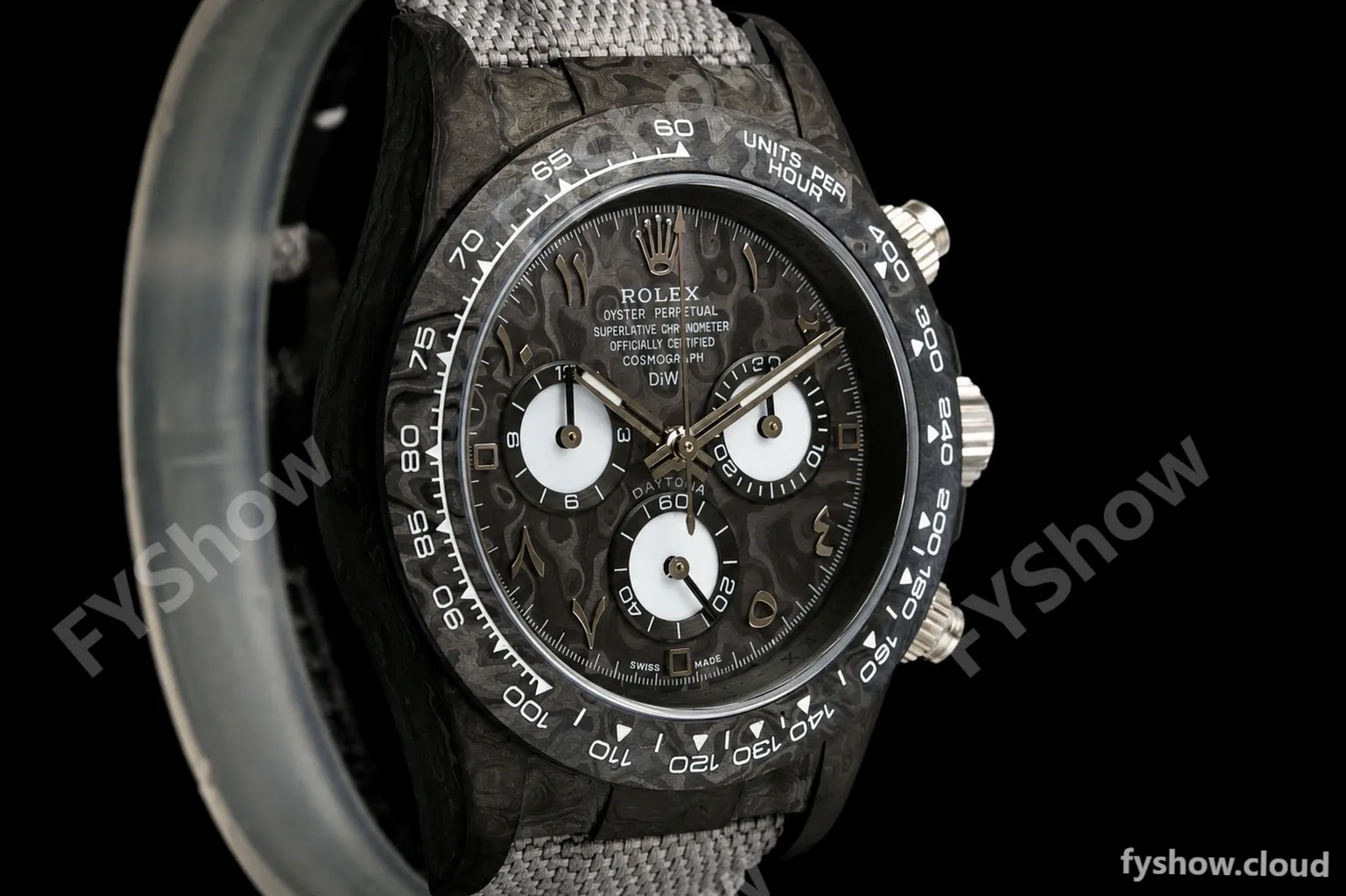 Rolex - Daytona DIW "Avia Grey" Edition 40mm Black Carbon Fiber/NY Grey/Arabic Dial DIWF SH4130 - Image 4