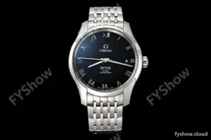 Omega - De Ville Mens Co-Axial 41mm SS/SS Black Roman VSF A8500