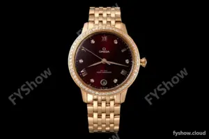 Omega - De Ville Prestige Ladies 34mm RG/RG Dia/Rmn Brown VSF A8800