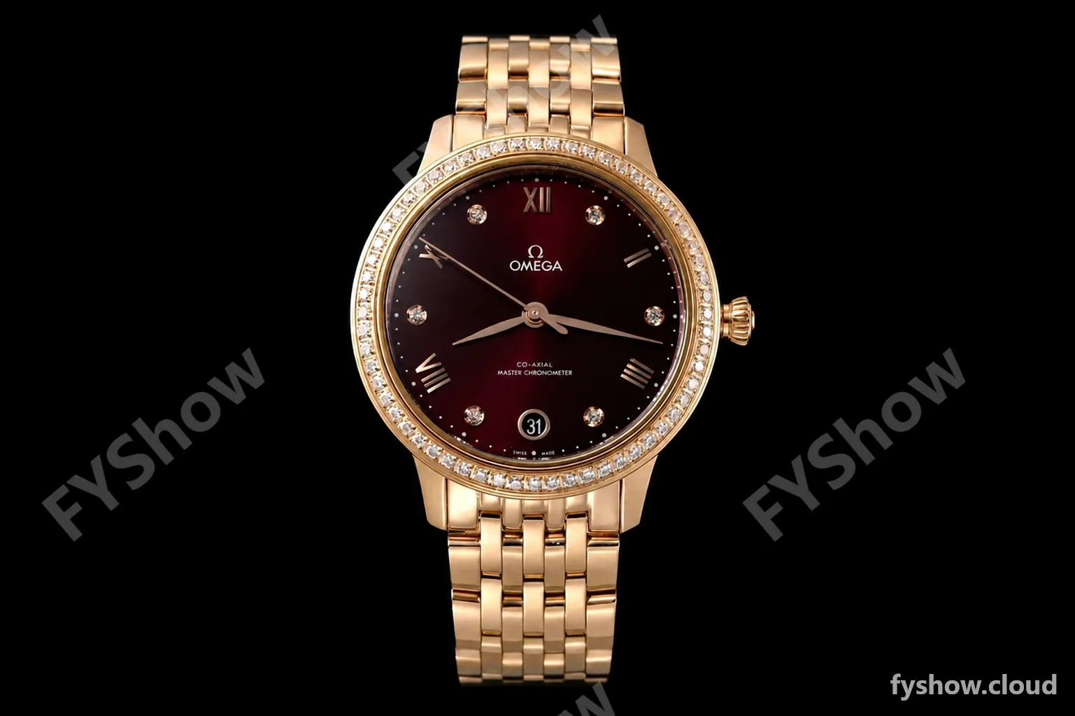 Omega - De Ville Prestige Ladies 34mm RG/RG Dia/Rmn Brown VSF A8800