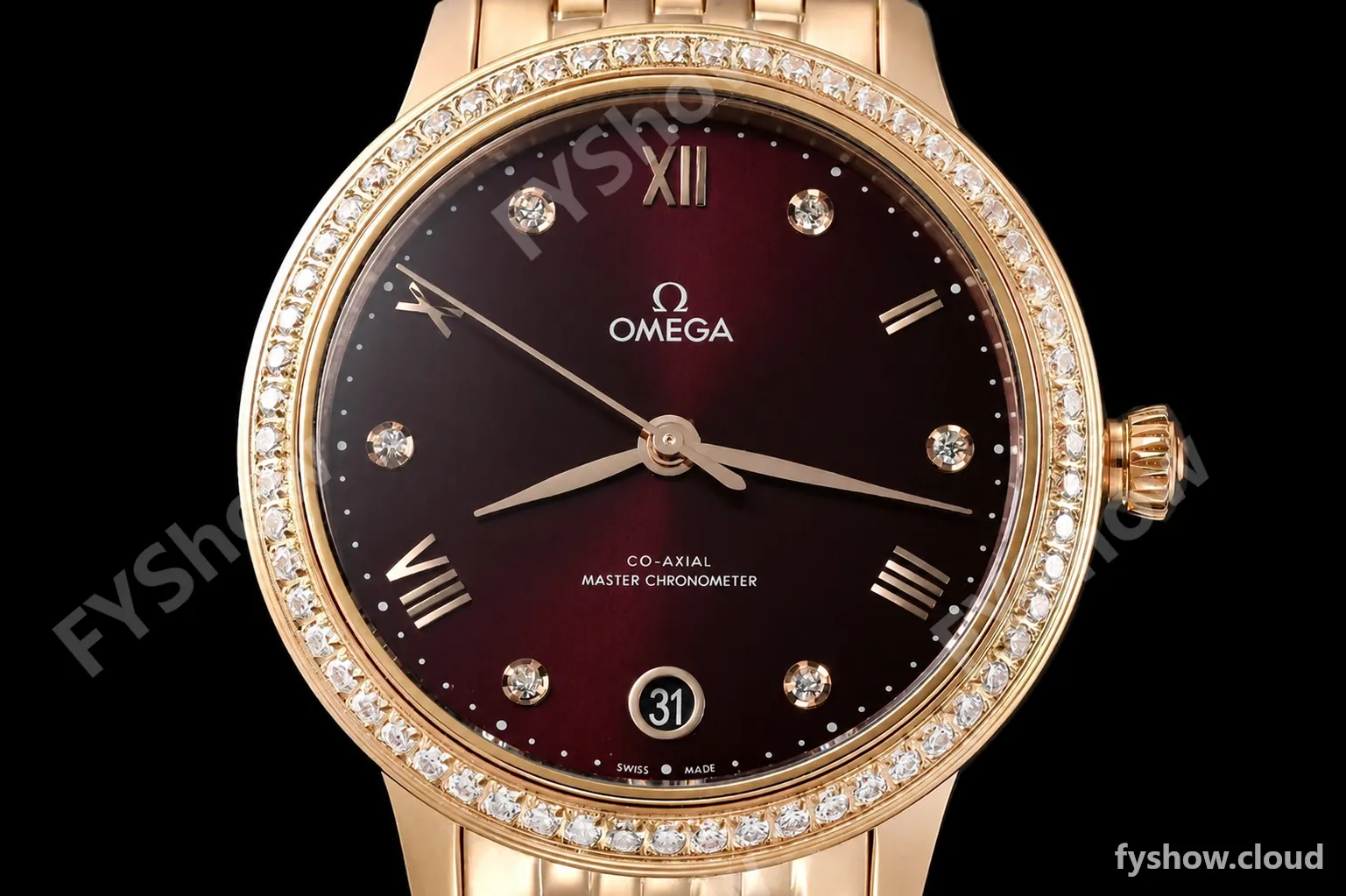 Omega - De Ville Prestige Ladies 34mm RG/RG Dia/Rmn Brown VSF A8800 - Image 2