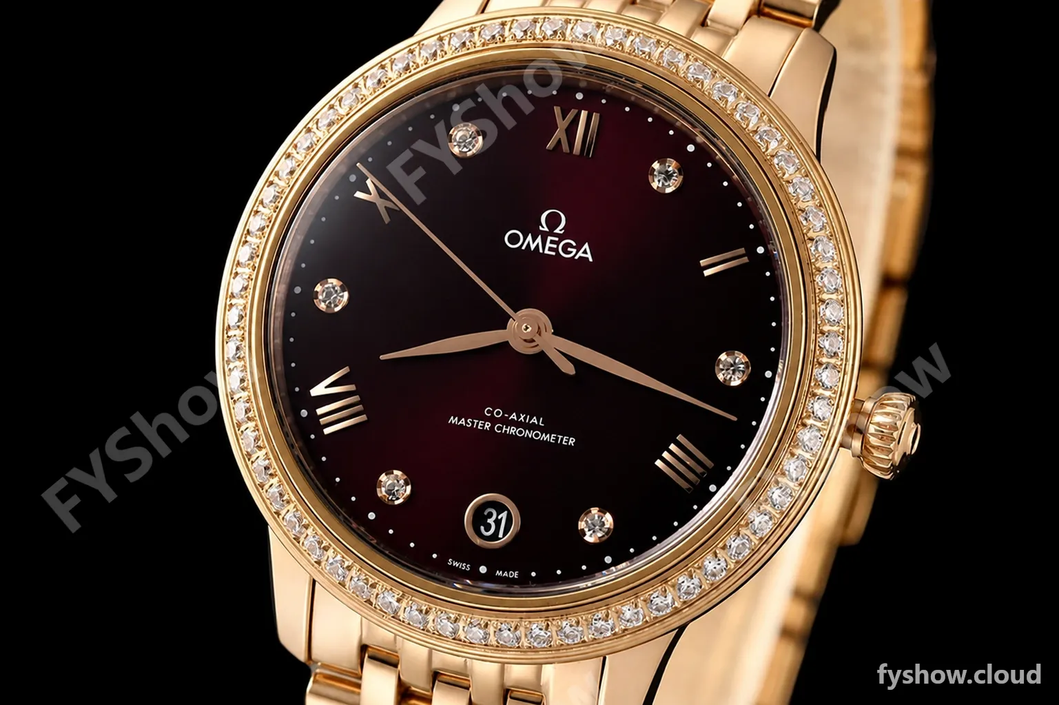 Omega - De Ville Prestige Ladies 34mm RG/RG Dia/Rmn Brown VSF A8800 - Image 3