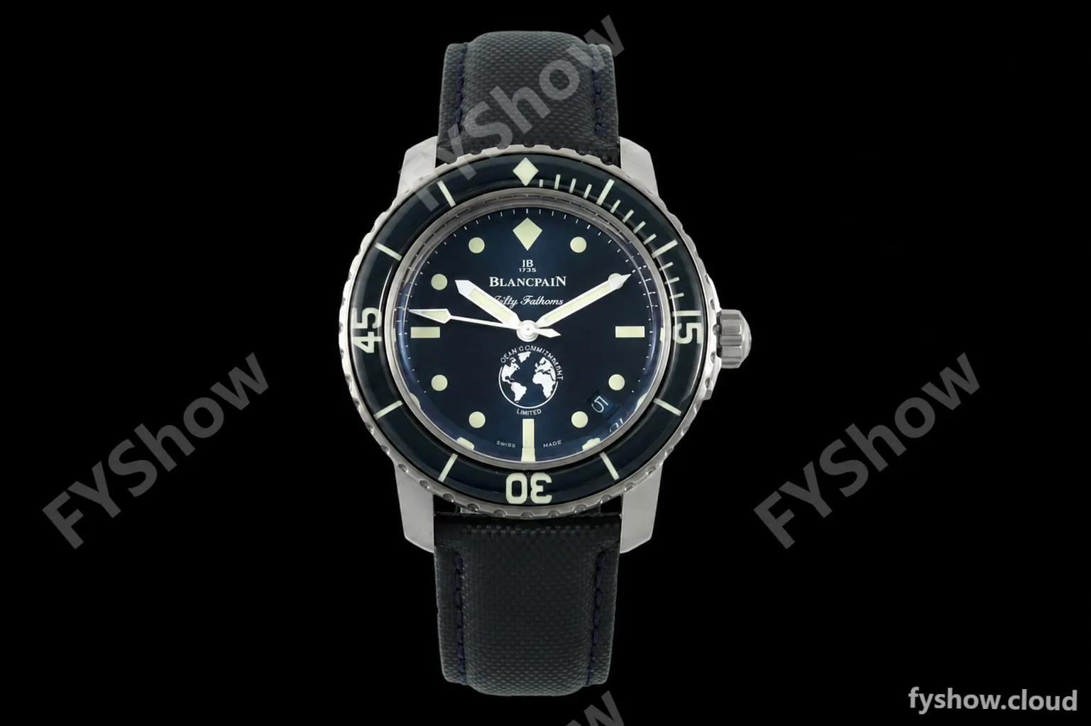 Blancpain - Fifty Fathoms 5008 Ocean Commitment III 40mm SS/NY Blue ZF A1151