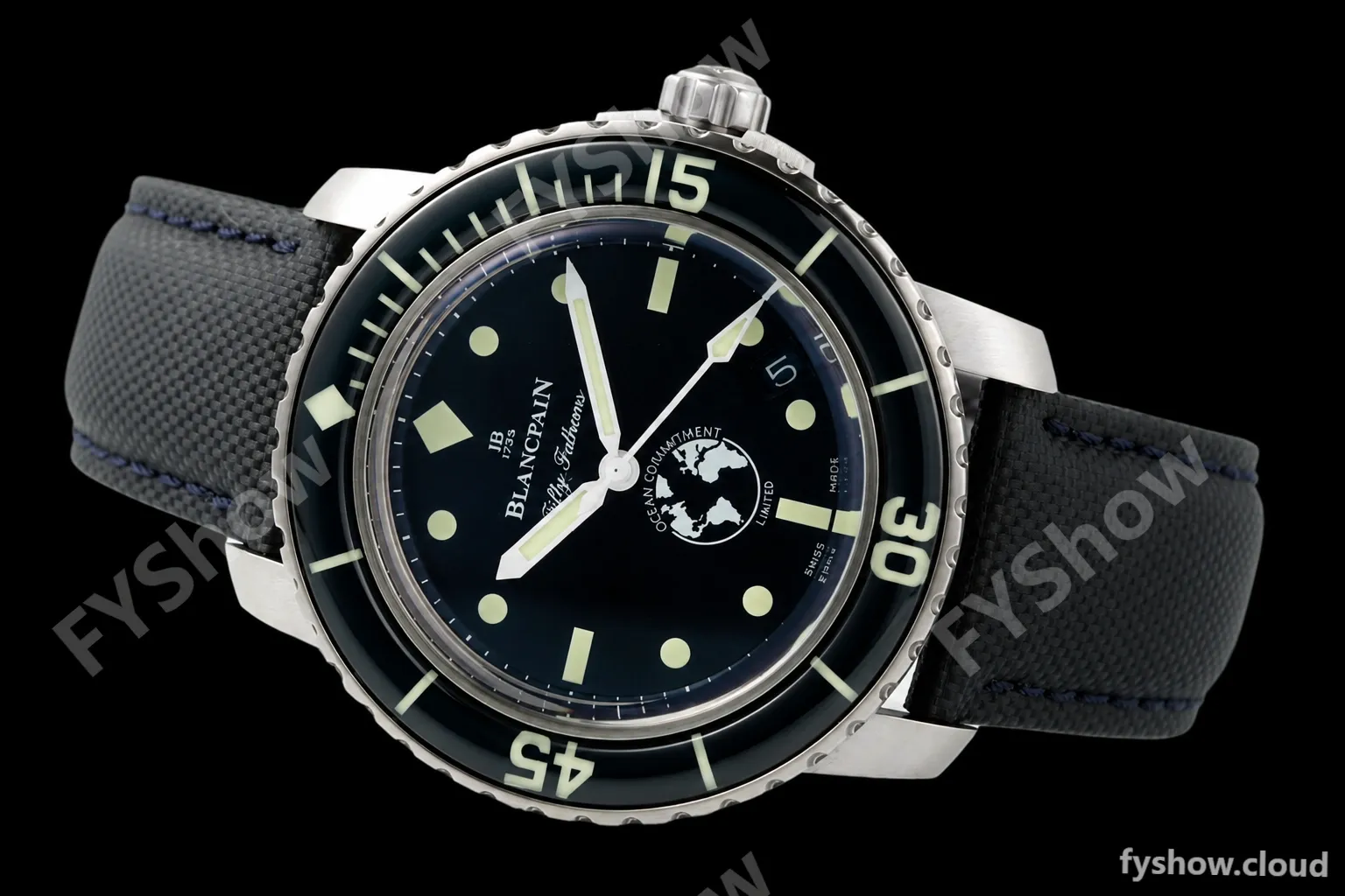 Blancpain - Fifty Fathoms 5008 Ocean Commitment III 40mm SS/NY Blue ZF A1151 - Image 7