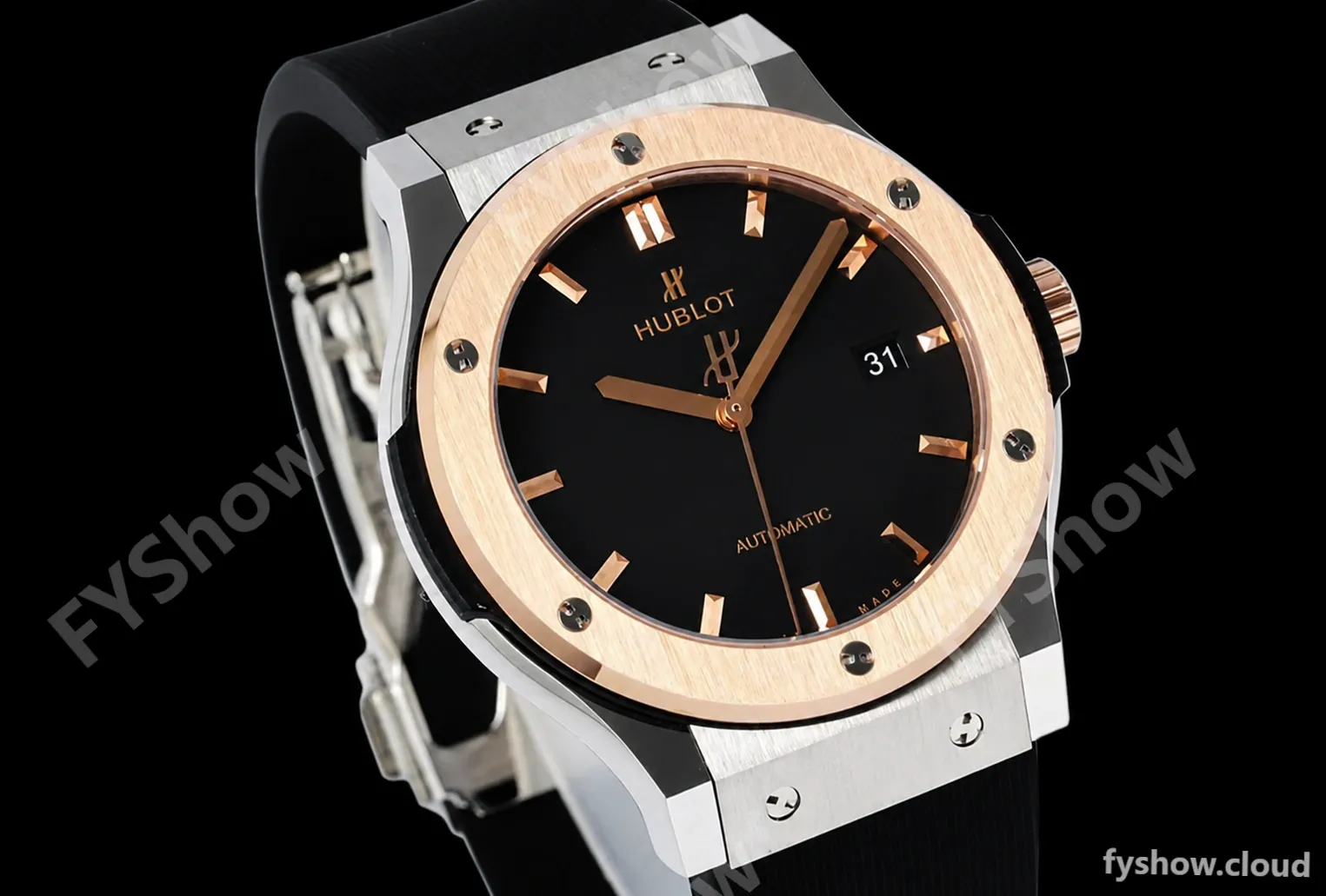 Hublot - Classic Fusion Automaic 42mm SS/RU BLK/RG JJ+F A1110 - Image 4