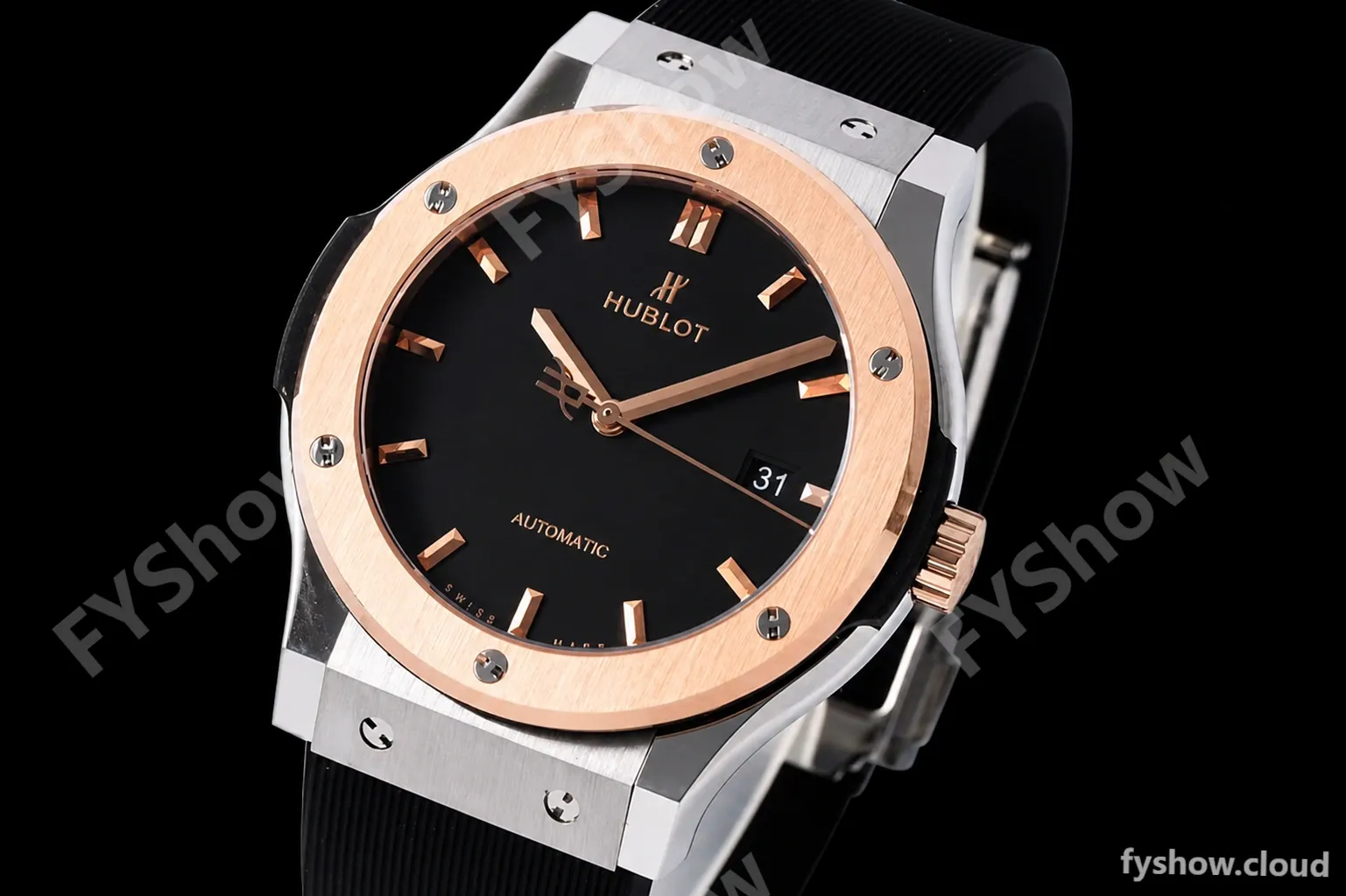 Hublot - Classic Fusion Automaic 42mm SS/RU BLK/RG JJ+F A1110 - Image 7