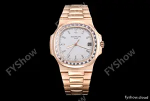 Patek Philippe - Nautilus Automatic 40mm 5711R Diamond RG/RG Wht/Dia PPF A324