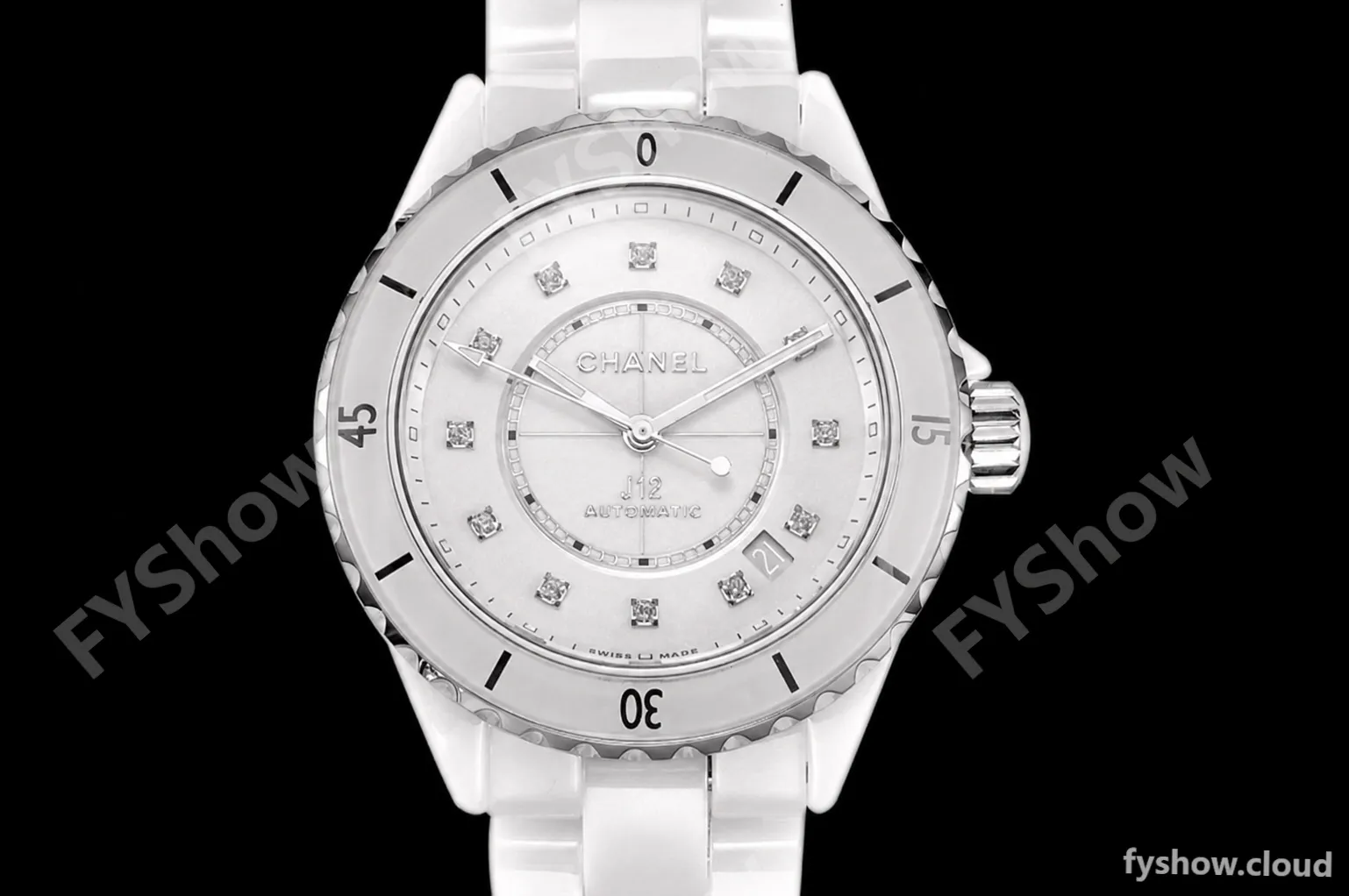 Chanel - J12 38MM Automatic White Cer/Cer Wht/Dia BVF Cal 12.1