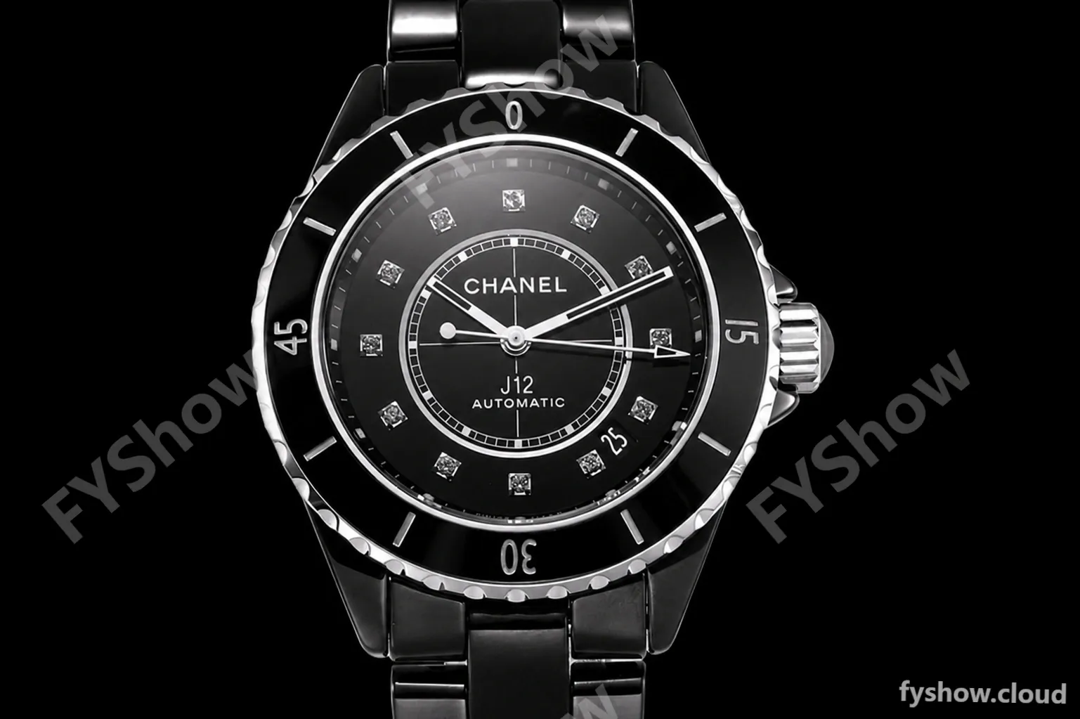 Chanel - J12 38MM Automatic Black Cer/Cer Blk/Dia BVF Cal 12.1 - Image 2