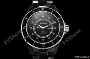 Chanel - J12 38MM Automatic Black Cer/Cer Blk/Dia BVF Cal 12.1